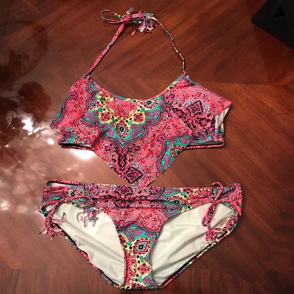 Pink Paisley OP swimsuit - Picture 1 of 2